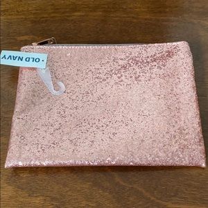 Rose Gold Glitter Makeup Bag NWT